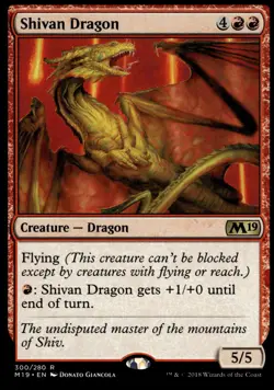 Shivan Dragon Core Set 2019 #300 MTG TCG - Image 1