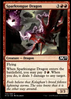 Sparktongue Dragon Core Set 2019 #159 MTG TCG - Image 1