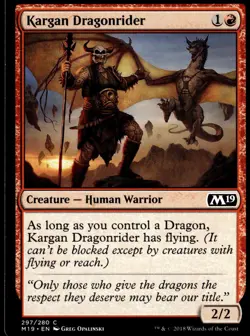 Kargan Dragonrider Core Set 2019 #297 MTG TCG - Image 1