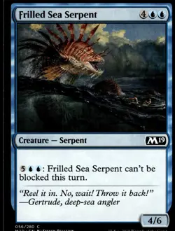 Frilled Sea Serpent Core Set 2019 #56 MTG TCG - Image 1