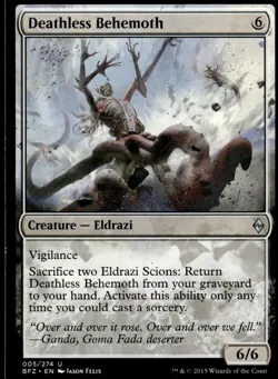 Deathless Behemoth Battle for Zendikar #5 MTG TCG - Image 1
