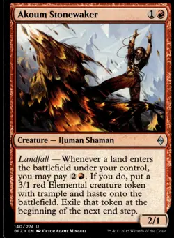 Akoum Stonewaker Battle for Zendikar #140 MTG TCG - Image 1