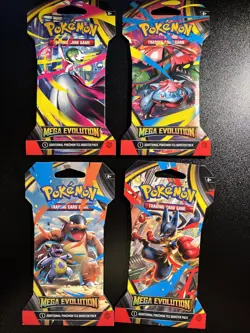 POKEMON MEGA EVOLUTION 4 PACK LOT x 4 FACTORY SEALED 2025 - 4 Sleeve packs - Image 1