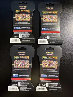 POKEMON MEGA EVOLUTION 4 PACK LOT x 4 FACTORY SEALED 2025 - 4 Sleeve packs - Image 2
