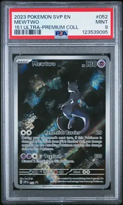 2023 POKEMON SVP EN-SV BLACK STAR PROMO 151 ULTRA-PREM COLL #052 MEWTWO PSA 9 - Image 1