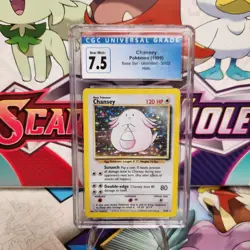CGC 7.5 Chansey 3/102 Holo Rare - Base Set - Pokemon TCG - SHIPS FAST - Image 1