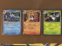 Pokemon Meowscarada Skeledirge Quaquaval Sparkle [Set of 3] Exclusive Holo Promo - Image 1
