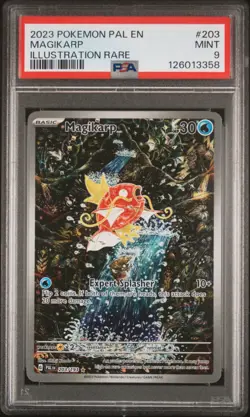 2023 POKEMON PAL EN-PALDEA EVOLVED ILLUSTRATION RARE #203 MAGIKARP PSA 9 - Image 1