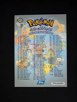 topps Pokemon TV Animation Edition Series 1 Rainbow Foil Checklist - Image 2
