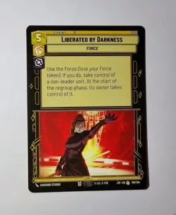 3 PACK-Star Wars Unlimited: LOTF-Liberated By Darkness(RARE) #189 w/2 Free cards - Image 1