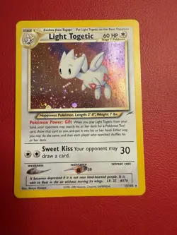Pokemon TCG Light Togetic Neo Destiny Holo Card 15/105 Unlimited Rare - Image 1