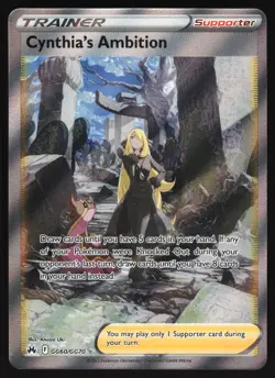Cynthia's Ambition - GG60/GG70 - Full Art - Crown Zenith - Pokemon Card - Image 1