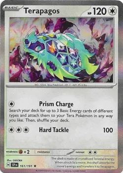 Pokemon TCG Card - Terapagos 161/191 Reverse Holo | Surging Sparks | NM/MINT! - Image 1