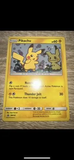 Pokemon Pikachu TCG Sun & Moon SM162 Holo Promo Card - Image 1