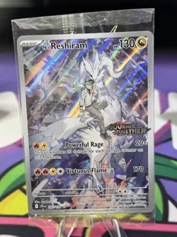 2025 Pokemon Journey Together N’s Reshiram Promo Card 167/159 Sealed - Image 1