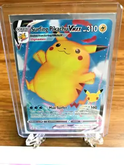 HOLO Surfing Pikachu VMAX 009/025 NM / M - Pokemon 25th Celebrations Card - Image 2