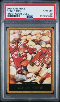 ONE PIECE DON!! Card (Oden) (Gold) Premium Booster -The Best- Foil PSA 10 - Image 1