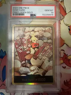 ONE PIECE DON!! Card (Oden) (Gold) Premium Booster -The Best- Foil PSA 10 - Image 3