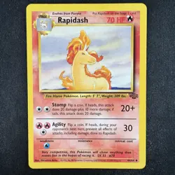 Pokemon TCG Rapidash Jungle 44/64 Unlimited Uncommon English WOTC Card - Image 1