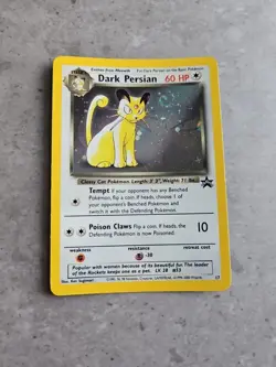 Dark Persian 17 Holo Black Star Promo WOTC Pokemon Card ~ BIG SWIRL💫💫 - Image 1