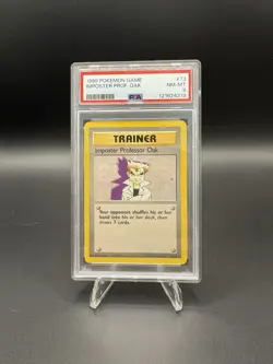 Pokemon Imposter Professor Oak Base Set Card 73/102 Rare Near Mint PSA 8 - Image 1