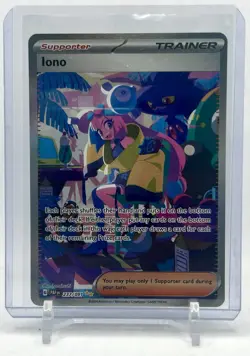 Iono Pokemon TCG Sir Paldean Fates Holo Card 237/091 NM Condition Pokemon - Image 1