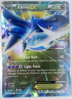 Latios EX 58/108 XY Roaring Skies pokemon Card Ultra Rare Holo Near Mint - Image 1