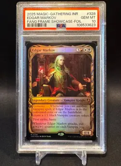 🌈 Edgar Markov - FOIL Equinox Showcase - MTG INR #328 - PSA 10 - PRISTINE 🌈 - Image 1