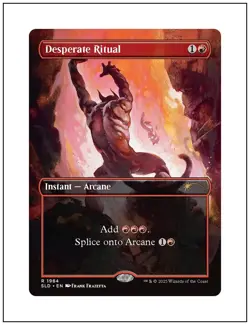 1x Desperate Ritual, Frank Frazetta Secret Lair, Borderless Art, MTG NM - Image 1