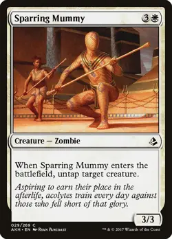 Sparring Mummy 29 AKH Amonkhet Zombie Ryan Pancoast WOTC 2017 MTG Untap Common - Image 1