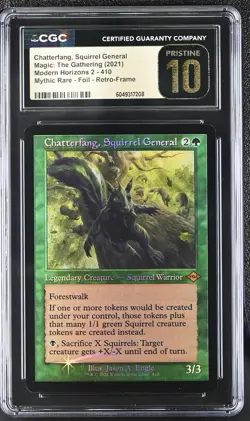 CHATTERFANG, SQUIRREL GENERAL Modern Horizons 2 Foil CGC Pristine 10 MTG EDH - Image 1