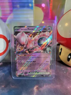 Team Rocket's Mewtwo Ex 216 Pokemon TCG S&V Black Star Promo Holo NM - Image 1