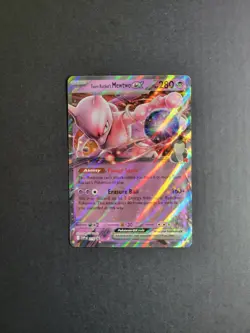 Team Rocket's Mewtwo Ex 216 Pokemon TCG S&V Black Star Promo Holo NM - Image 2