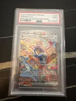 2024 POKEMON TWM EN-TWILIGHT MASQUERADE #214 GRENINJA EX PSA 9 - Image 1