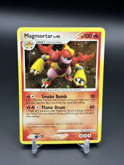 2008 Pokemon Diamond and Pearl Black Star Promo Holo Magmortar Lv. 48 DP20 - Image 3