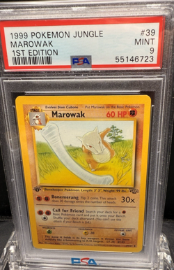 1999 POKEMON JUNGLE MAROWAK 1ST EDITION #39 PSA 9 - Image 1