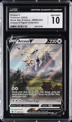 2022 POKEMON BLACK STAR PROMOS ARCEUS V FIGURE COLL ARCEUS V CGC 10 GEM MINT - Image 1