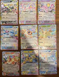 Pokemon TCG Prismatic Evolutions Eeveelutions EX Full Set of 9 Near Mint - Image 1
