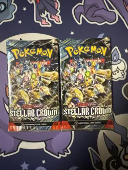 Pokemon TCG Stellar Crown Booster Packs SEALED 2 Packs - Image 1