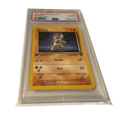 2000 PSA 8 Pokemon Machop 1st Edition Rocket #59 Graded - Image 1
