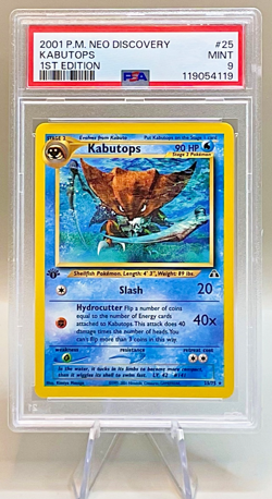 Pokemon 1st EDITION Kabutops #25/75 Non-Holo Rare - 2001 Neo Discovery - PSA 9! - Image 1