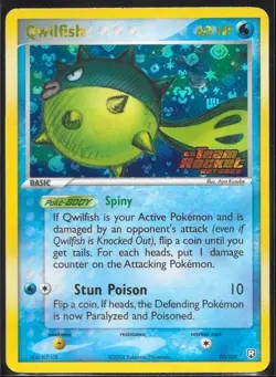 2004 Pokemon Qwilfish 27/109 Ex Team Rocket Returns Reverse Holo Stamped RARE - Image 1