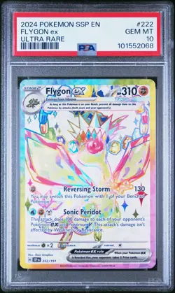 Flygon ex 222/191 Pokemon Scarlet & Violet Surging Sparks Ultra Rare PSA 10 - Image 1