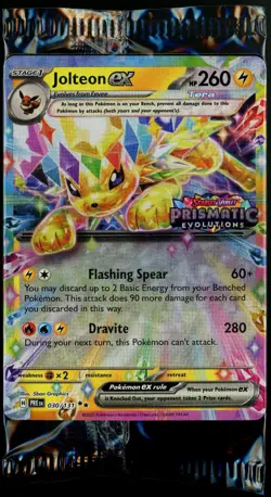 Pokemon Prismatic Evolutions Jolteon ex 030/131 Surprise Box Stamped Sealed - Image 1