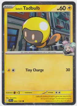 Pokemon TCG Iono’s Tadbulb 052/159 Journey Together Cosmos Holo NM - Image 1