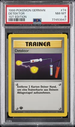 1999 POKEMON GERMAN 1ST ED #74 DETEKTOR PSA 8 - Image 1
