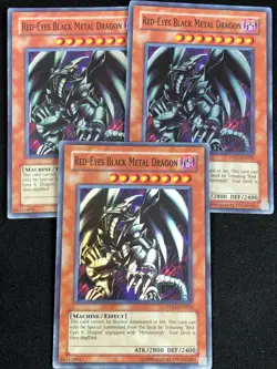 YUGIOH RED-EYES BLACK METAL DRAGON PP01-EN015 SUPER X3(MP) - Image 1