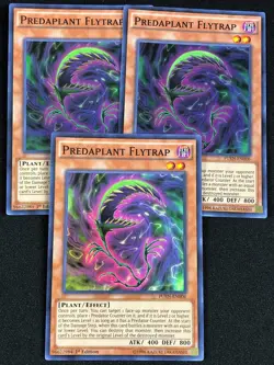YUGIOH PREDAPLANT FLYTRAP FUEN-EN006 1ST SUPER X3 (NM) - Image 1