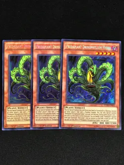 YUGIOH PREDAPLANT DROSOPHYLLUM HYDRA FUEN-EN002 1ST SECRET X3 - Image 1