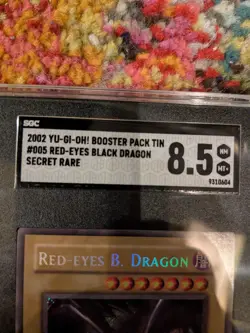 YU-GI-OH RED-EYES BLACK DRAGON BPT-005 SECRET RARE SGC GRADE 8.5 NM/MT+ - Image 2
